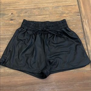 goodtime Shorts - Black Faux leather shorts goodtime Shorts - Black Faux leather shorts